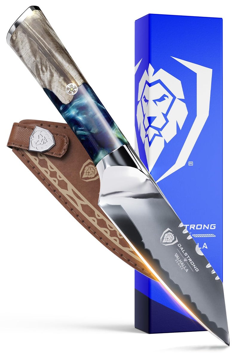 Dalstrong Paring Knife - 4 inch - Valhalla Series - 9CR18MOV HC Steel - Celestial Resin & Wood Handle - Professional Kitchen Knife Gift - Razor Sharp - w/Leather Sheath - Image 1